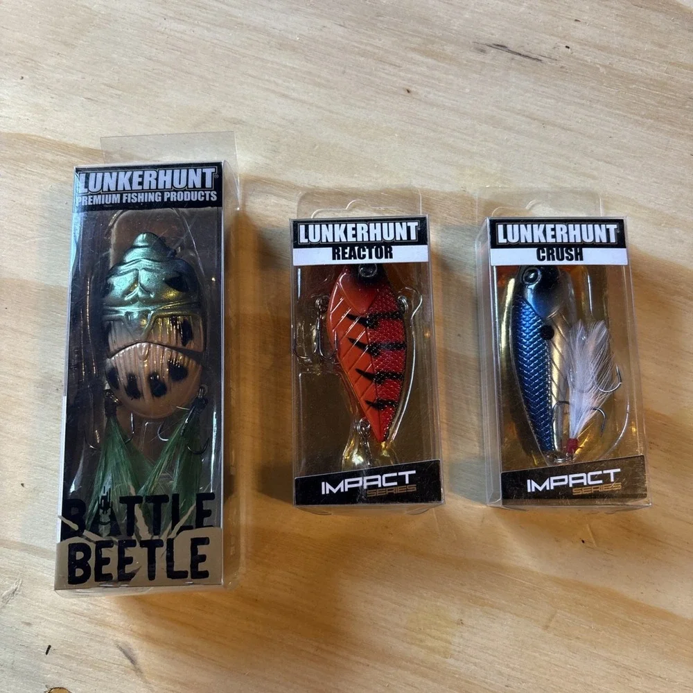 Lunkerhunt Lures Lot Of 3 Crush Reactor Beatle BRAND NEW Crankbaits